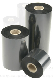 Taśma termotr. 110mm/300mb woskowo-żywiczna, kolor czarny, nawój zewnętrzny, tuleja 1'' - KK000524