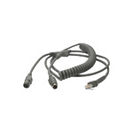 Kabel komunikacyjny do czytnika Honeywell 1250G Voyager PS2/2m/skręcany/czarny
