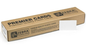 Karty plastikowe Zebra PVC Premier białe czyste 0,762mm - 500 kart 104523-111