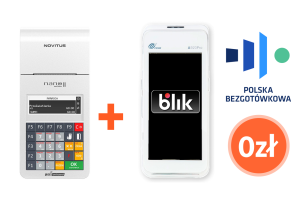 Kasa fiskalna Novitus NANO II Online BIAŁA + Terminal płatniczy PAX A920 za 0 zł