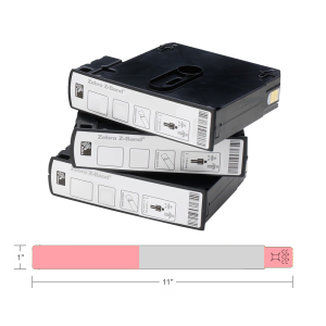 Zebra opaska identyfikacyjna dla dorosłych różowe 25x279 / 200 sztuk - 10006995-5K - do Zebra HC100/ZD510