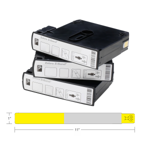 Zebra opaska identyfikacyjna dla dorosłych żółte 25x279 / 200 sztuk - 10006995-7K - do Zebra HC100/ZD510