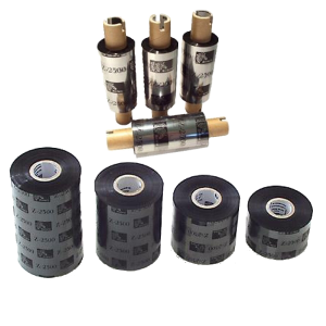 Taśma termotransferowa Zebra 40x450 (40mm/450mb) woskowa, czarna, nawój zewnętrzny, gilza 1"