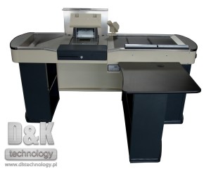 Boks kasowy DK.BKd-1930 - jednostanowiskowy, z taśmą, dostawka