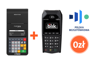 Kasa fiskalna Novitus NANO II Online CZARNA + Terminal płatniczy PINPAD INGENICO LAN/3000 za 0 zł 