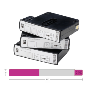 Zebra opaska identyfikacyjna dla dorosłych purpurowe 25x279 / 200 sztuk - 10006995-4K - do Zebra HC100/ZD510
