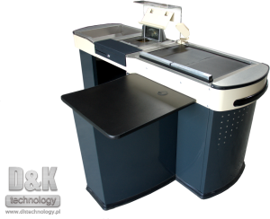 Boks kasowy DK.BKd-2030 - jednostanowiskowy, z taśmą, dostawka