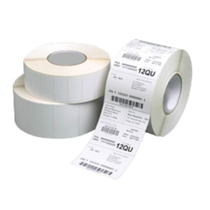 Etykiety foliowe 60x20/1000 g.40 poliester klej akrylowy mocny 1 rząd nawój zewnętrzny kolor srebrny matowy rogi zaokraglone m-3006