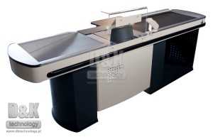 Boks kasowy DK.BKd-2710 - jednostanowiskowy, z taśmą, dostawka