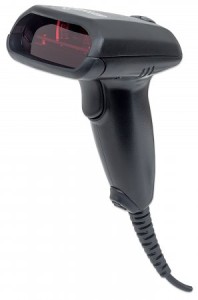 Manhattan Laserowy skaner kodów kreskowych odczyt 30 cm, czerwony laser, USB