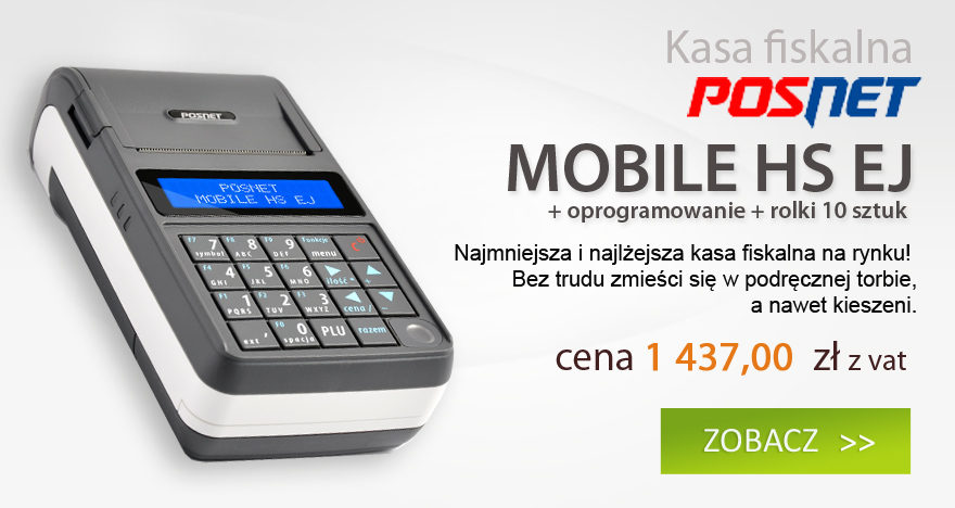 Kasa fiskalna Mobile HS EJ - najniższa cena w sklepie internetowym Dymicom.pl