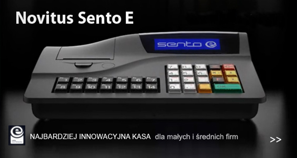 Kasa fiskalna Sento E - drukuje logo na paragonie, najmniejsza kasa systemowa na rynku!